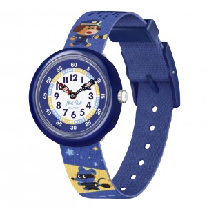 FlikFlak - Montre Paws Up bleu et bracelet en textile - Ref FBNP221