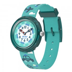 FlikFlak - Montre Time to Discover Time to Move bleu et bracelet en textile - Ref FBNP228
