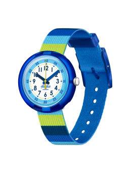 FlikFlak - Montre Color My Life Stripy Blue bleu et bracelet en textile - Ref FPNP112