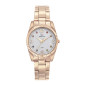 Girl Only - Montre blanc nacre acier doré rose avec cristaux - Ref 695584
