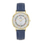 Girl Only - Montre blanc nacre acier doré avec bracelet en cuir - Ref 699582