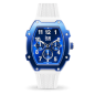 Ice Watch - Montre Boliday bleu et bracelet en silicone blanc - Ref 023313