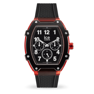 Ice Watch - Montre Boliday noir rouge et bracelet en silicone - Ref 023316