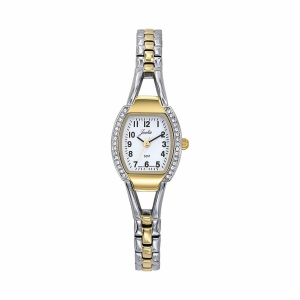Joalia - Montre blanc et bracelet acier bicolore et strass - Ref 634081