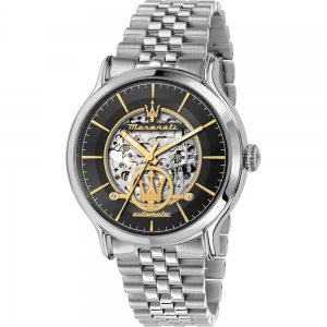 Maserati - Montre Epoca gris et bracelet en acier gris  - Ref R8823118015