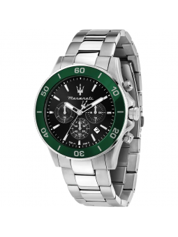 Maserati - Montre Competizione vert et noir et bracelet en acier gris  - Ref R8873600008