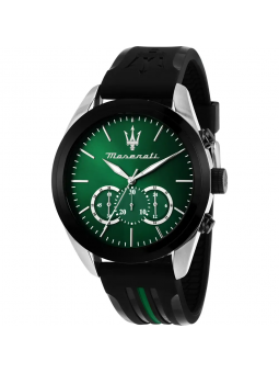Maserati - Montre Traguardo vert et bracelet en silicone vert  - Ref R8871612043