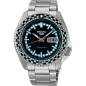 Seiko - Montre 5 Sports noir et bracelet en acier gris - Ref SRPK67K1