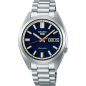 Seiko - Montre 5 bleu et bracelet en acier gris  - Ref SRPK87K1