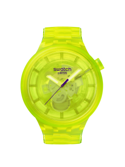 Swatch - Montre Yellow joy et bracelet en matériau biosourcé jaune  - Ref SB05J103