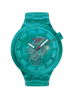 Swatch - Montre Turquoise joy et bracelet en matériau biosourcé turquoise - Ref SB05L101