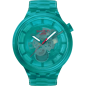 Swatch - Montre Turquoise joy et bracelet en matériau biosourcé turquoise - Ref SB05L101
