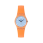 Swatch - Montre View from a mesa cadran bleu et bracelet en silicone orange - Ref LO116