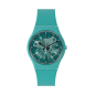 Swatch - Montre Photonic turquoise et bracelet en silicone bleu  - Ref SO28G108