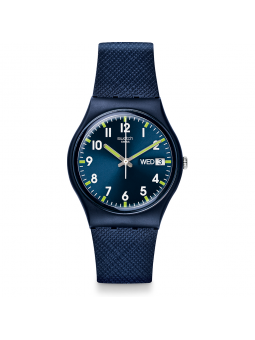 Swatch - Montre Sir blue et bracelet en matériaux biosourcés bleu  - Ref SO28N702