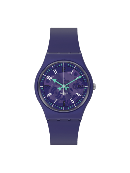 Swatch - Montre Photonic purple et bracelet en silicone violet - Ref SO28V102