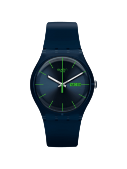 Swatch - Montre Blue rebel et bracelet en silicone bleu foncé - Ref SO29N704
