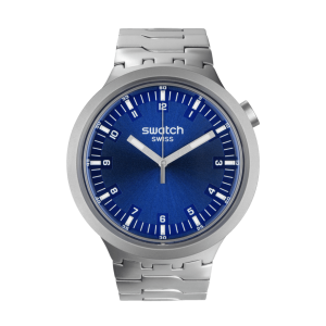 Swatch - Montre Indigo hour et bracelet en acier gris  - Ref SB07S102G