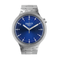 Swatch - Montre Indigo hour et bracelet en acier gris  - Ref SB07S102G