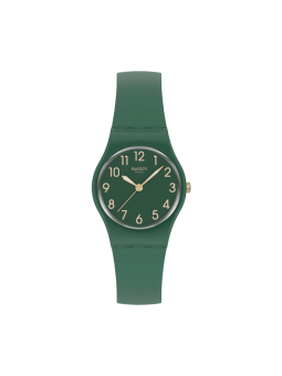 Swatch - Montre Notes of pecan verte et bracelet en silicone vert  - Ref LG130
