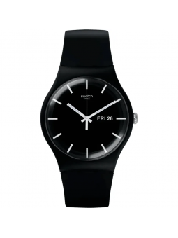 Swatch - Montre Mono black et bracelet silicone noir - Ref SO29B704