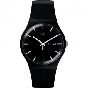 Swatch - Montre Mono black et bracelet silicone noir - Ref SO29B704