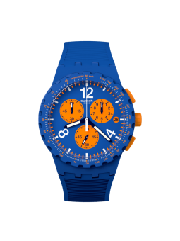 Swatch - Montre Primarily Blue et bracelet silicone bleu - Ref SUSN419