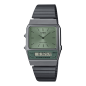 Casio - Montre vintage noir bracelet acier  - Ref AQ-800ECGG-3AEF