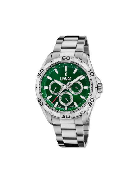 Festina - Montre Multifonction vert acier - Ref F20623/3 Festina - Montre Multifonction vert acier - Ref F20623/3