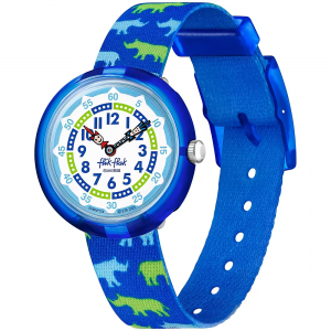 FlikFlak - Montre Rhinoféroce Goes Wild bleu bracelet textile - Ref FBNP174