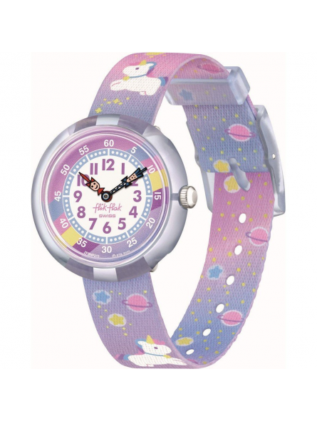 FlikFlak - Montre Cuddly Unicorn multicolore bracelet textile - Ref FBNP213