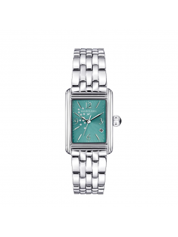 Mauboussin  - Montre Rue Colette turquoise acier argenté - Ref 9626100-703