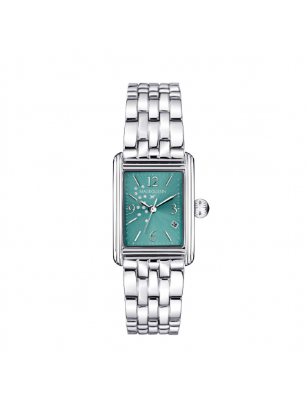 Mauboussin  - Montre Rue Colette turquoise acier argenté - Ref 9626100-703