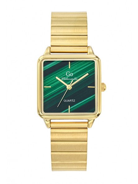 Girl Only - Montre Femme Cadran vert, bracelet acier doré - Ref 695538