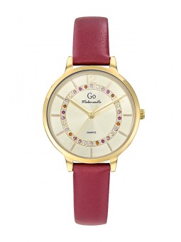 Girl Only - Montre Femme Cadran jaune, bracelet cuir - Ref 699545