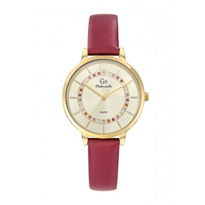 Girl Only - Montre Femme Cadran jaune, bracelet cuir - Ref 699545