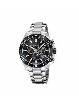 Festina - Montre Homme acier - Chrono - cadran noir - Ref F20042/4