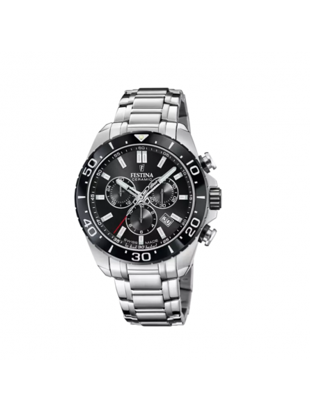 Festina - Montre Homme acier - Chrono - cadran noir - Ref F20042/4