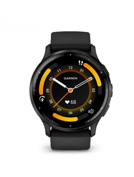 Garmin - Montre connectée mixte - VENU 3 GPS WI-FI - Bracelet silicone noir - Ref 010-02784-01