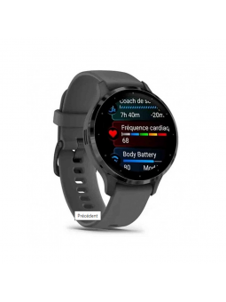 Garmin - Montre connectée mixte - VENU 3S GPS WIFI - Bracelet silicone gris - Ref 010-02785-00