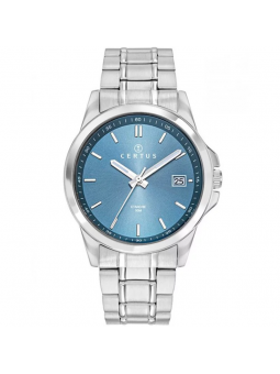 Certus - Montre Homme Cadran bleu ciel - Bracelet acier - Ref 616508