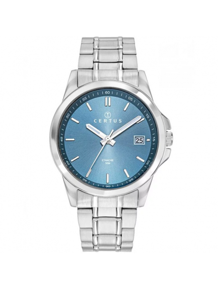 Certus - Montre Homme Cadran bleu ciel - Bracelet acier - Ref 616508
