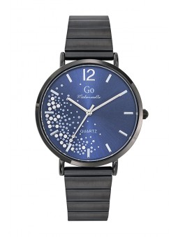 Girl Only - Montre Femme Cadran bleu strass - Bracelet acier noir - Ref 695511