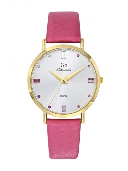 Girl Only - Montre Femme Cadran blanc - Bracelet cuir rose - Ref 699538