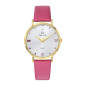 Girl Only - Montre Femme Cadran blanc - Bracelet cuir rose - Ref 699538