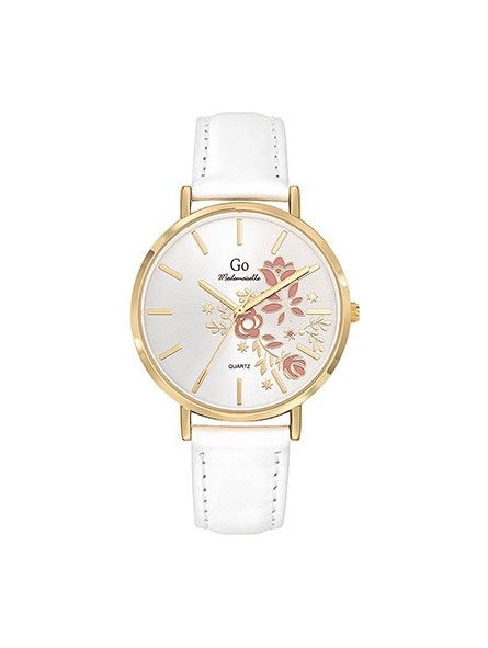 Girl Only - Montre Femme Cadran blanc - Bracelet cuir blanc - Ref 699575