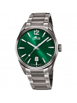 Lotus - Montre Homme Cadran vert - Bracelet acier gris anthracite - Ref 18684/4
