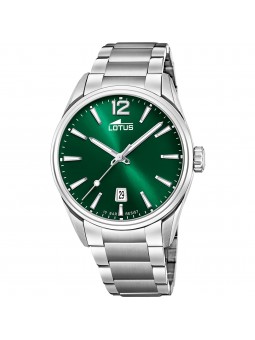 Lotus - Montre Homme Cadran vert - Bracelet acier gris - Ref 18692/4