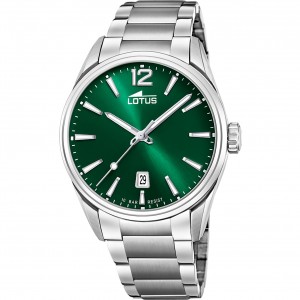 Lotus - Montre Homme Cadran vert - Bracelet acier gris - Ref 18692/4
