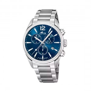 Lotus - Montre Homme Cadran bleu - Bracelet acier - Ref 18690/1